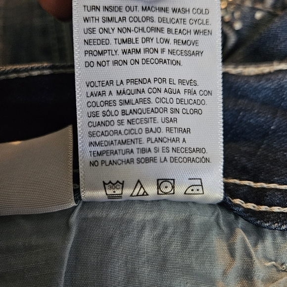 Juniors' WallFlower Luscious Curvy Bling Bootcut Jeans sz 11x32" - Picture 9 of 10